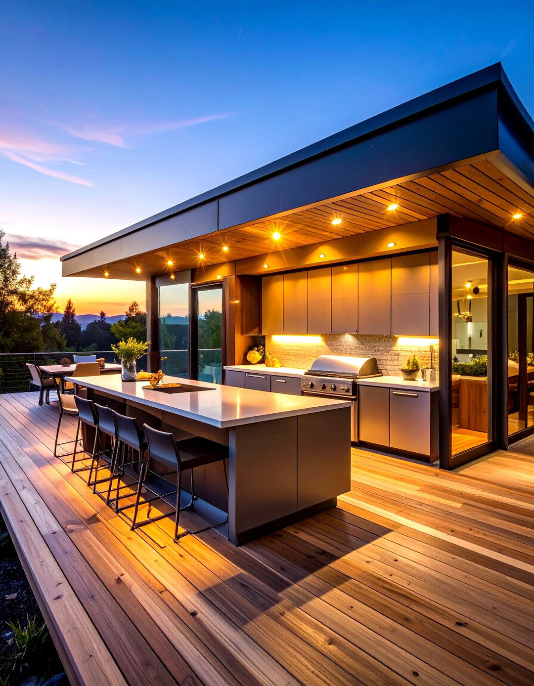 Elevated Deck L Shaped Outdoor Kitchen - 20 L Shaped Outdoor Kitchen Ideas