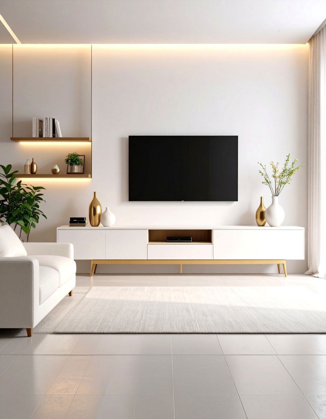 Embrace Minimalism with Clean Lines - 20 Tv Console Decor Ideas
