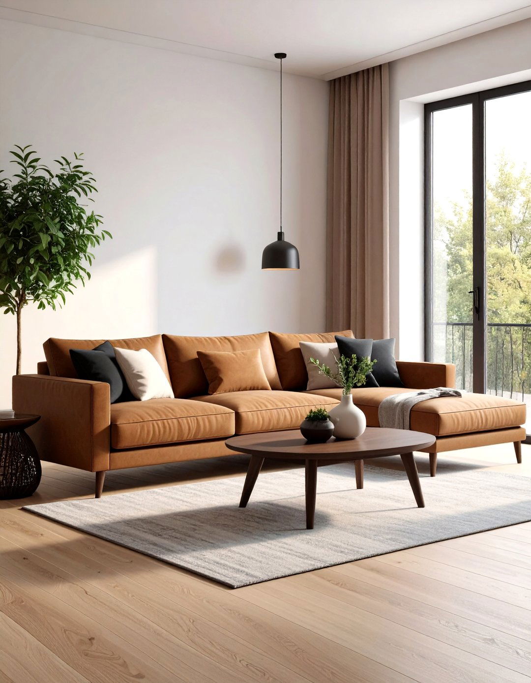 Embrace Tonal Layering for Monochrome Depth - 20 Black and Brown Living Room Ideas