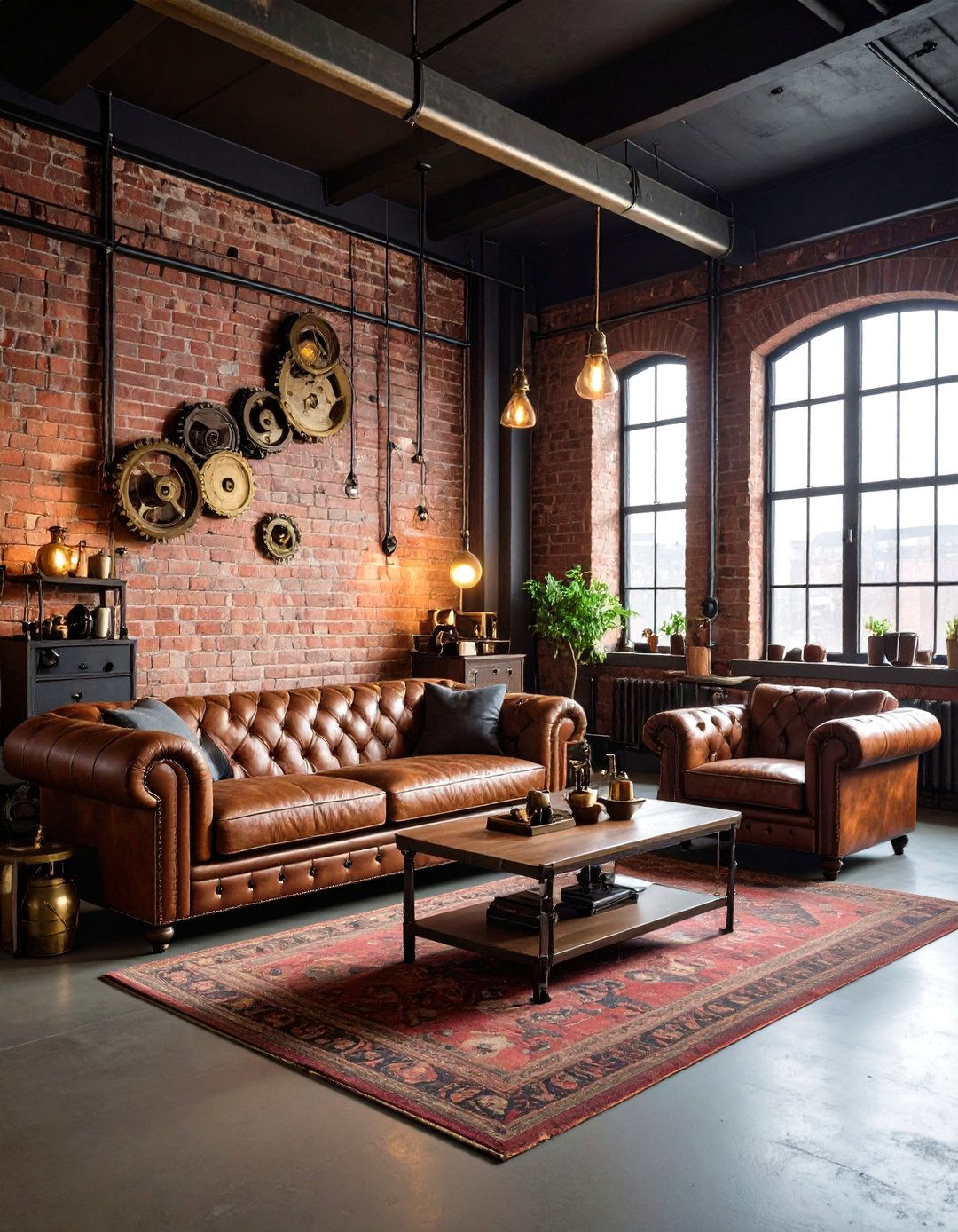 Embrace a Metallic Color Palette - 20 Steampunk Living Room Ideas