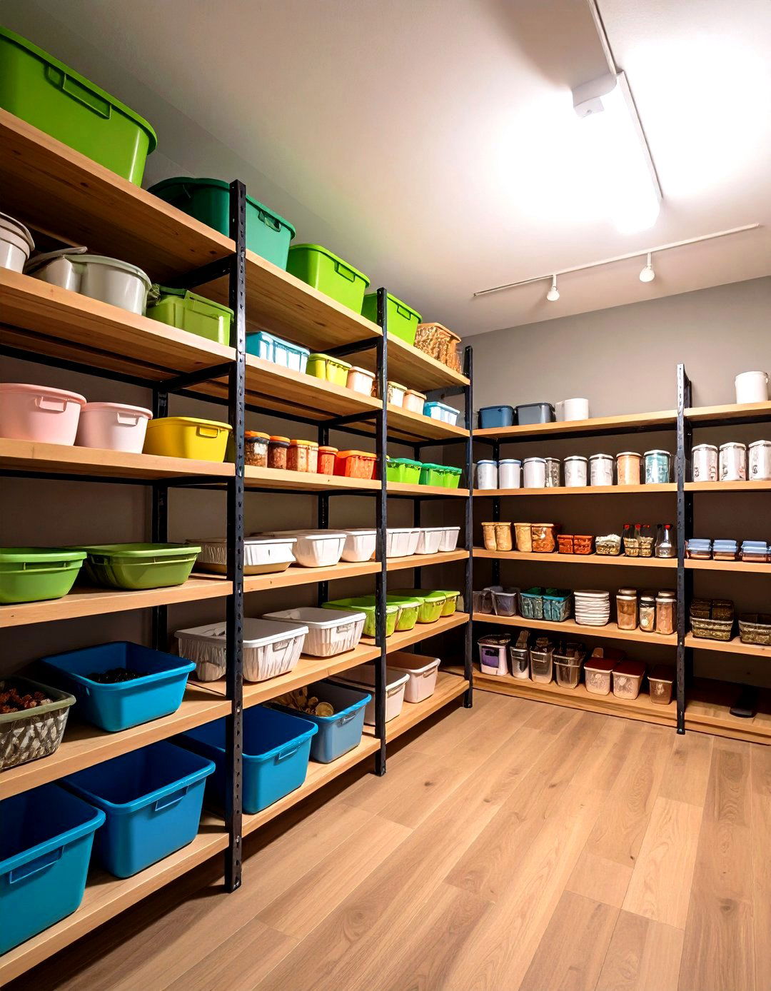 Employ Overhead Hanging Racks - 20 Small Pantry Ideas