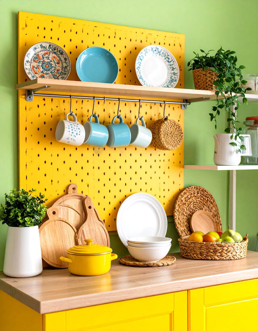 Employ Pegboards Inside Cabinets - 20 Tupperware Organization Ideas
