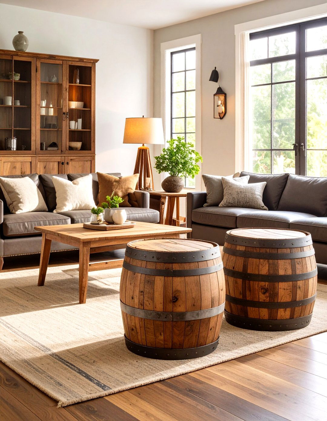 Employ Whiskey Barrel Accents - 20 Steampunk Living Room Ideas