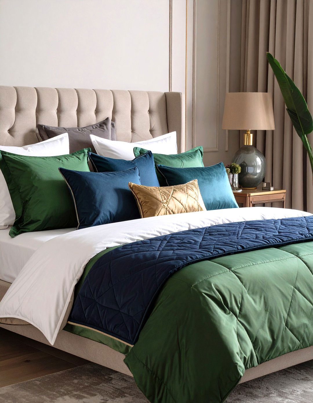 Energize with Jewel Tone Textiles - 20 Glam Bedroom Ideas