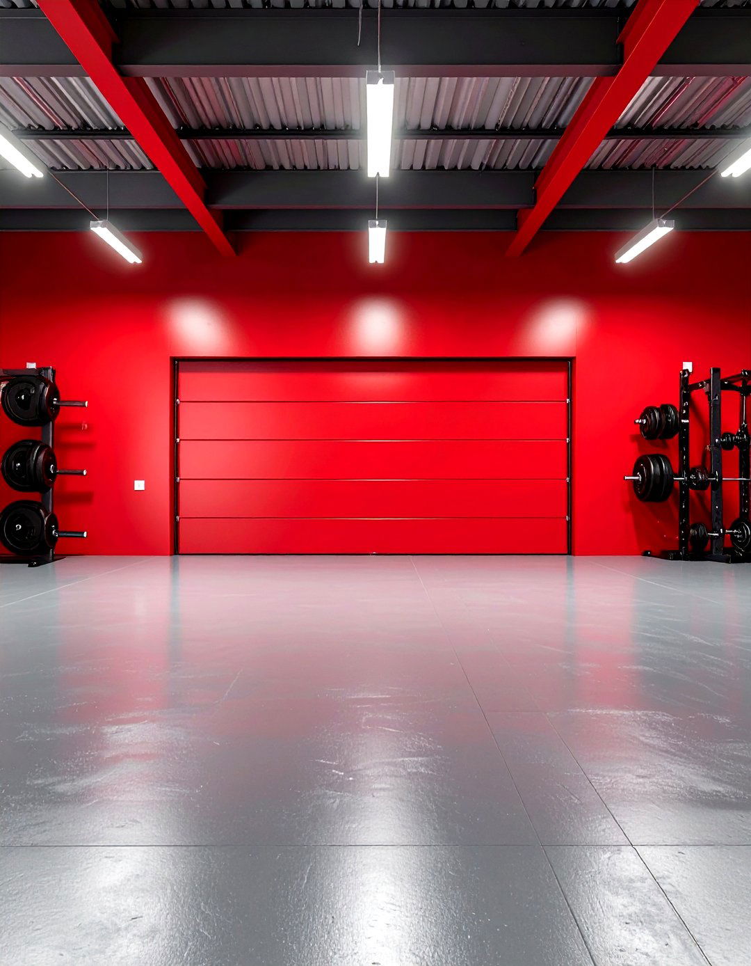 Energy Boosting Red Zone Garage Wall Paint - 20 Garage Wall Paint Ideas