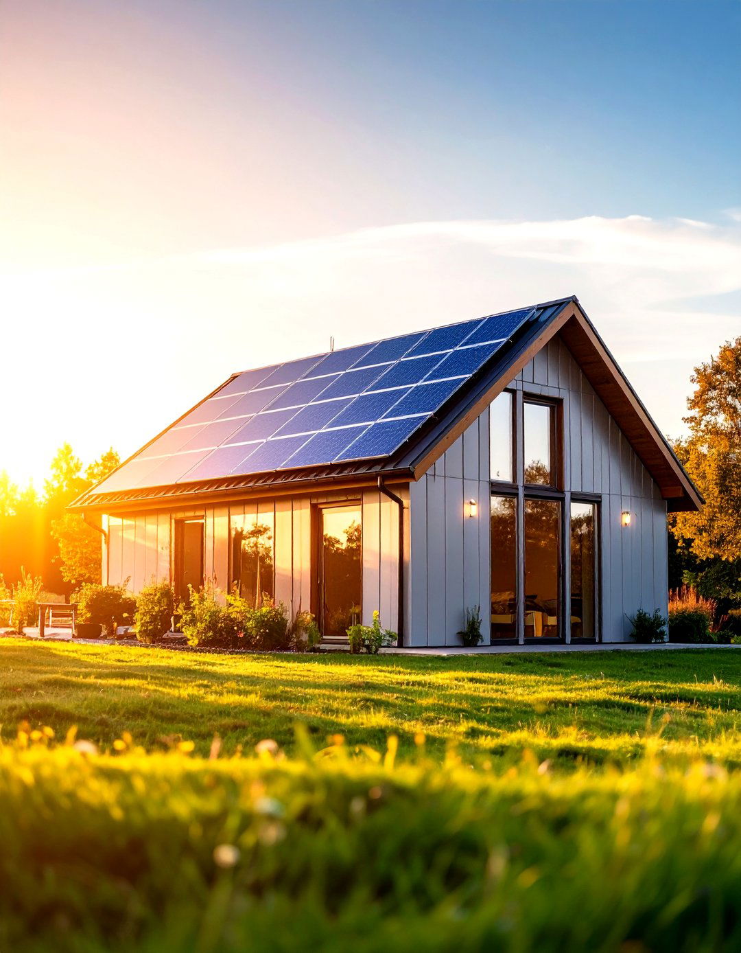 Energy Efficient Barndominium Exterior with Solar Integration - 20 Pole Barn and Barndominium House Exteriors