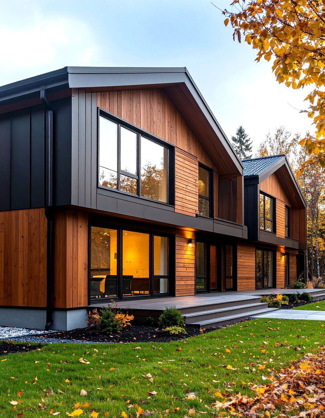 Energy Smart Dark Walls in Cold Climates - 20 Dark Brown House With Black Trim