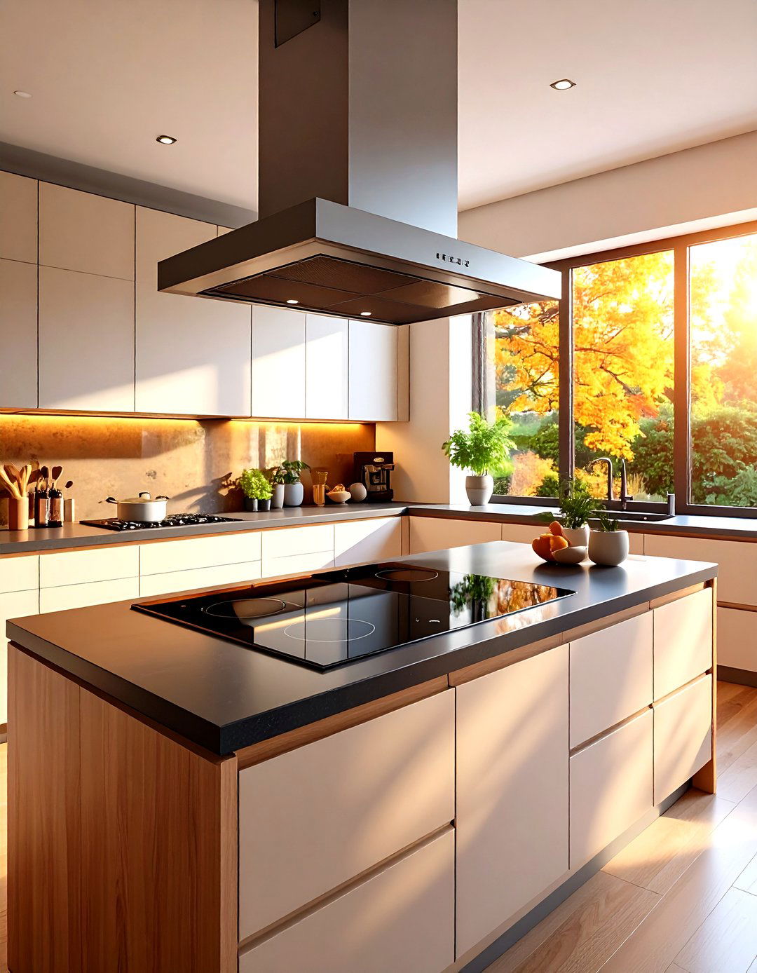 Energy Smart Induction Range Keeps Air Clean - 20 Earthy Kitchen Ideas