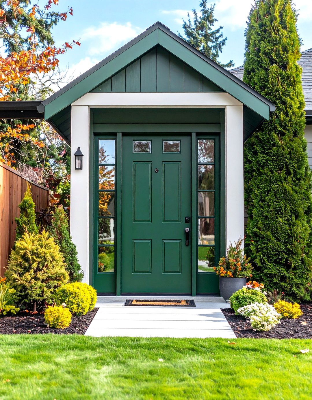 Energy Smart Juniper Green Front Door - 20 Green Front Door Ideas