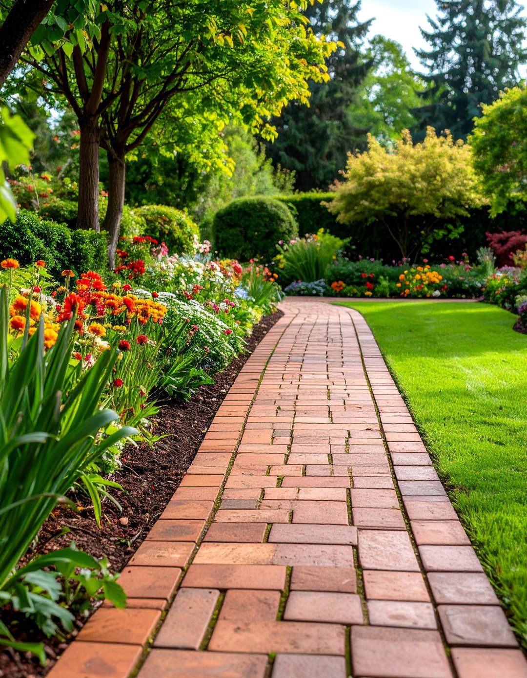 English Bond Brick Edging - 20 Brick Edging Ideas
