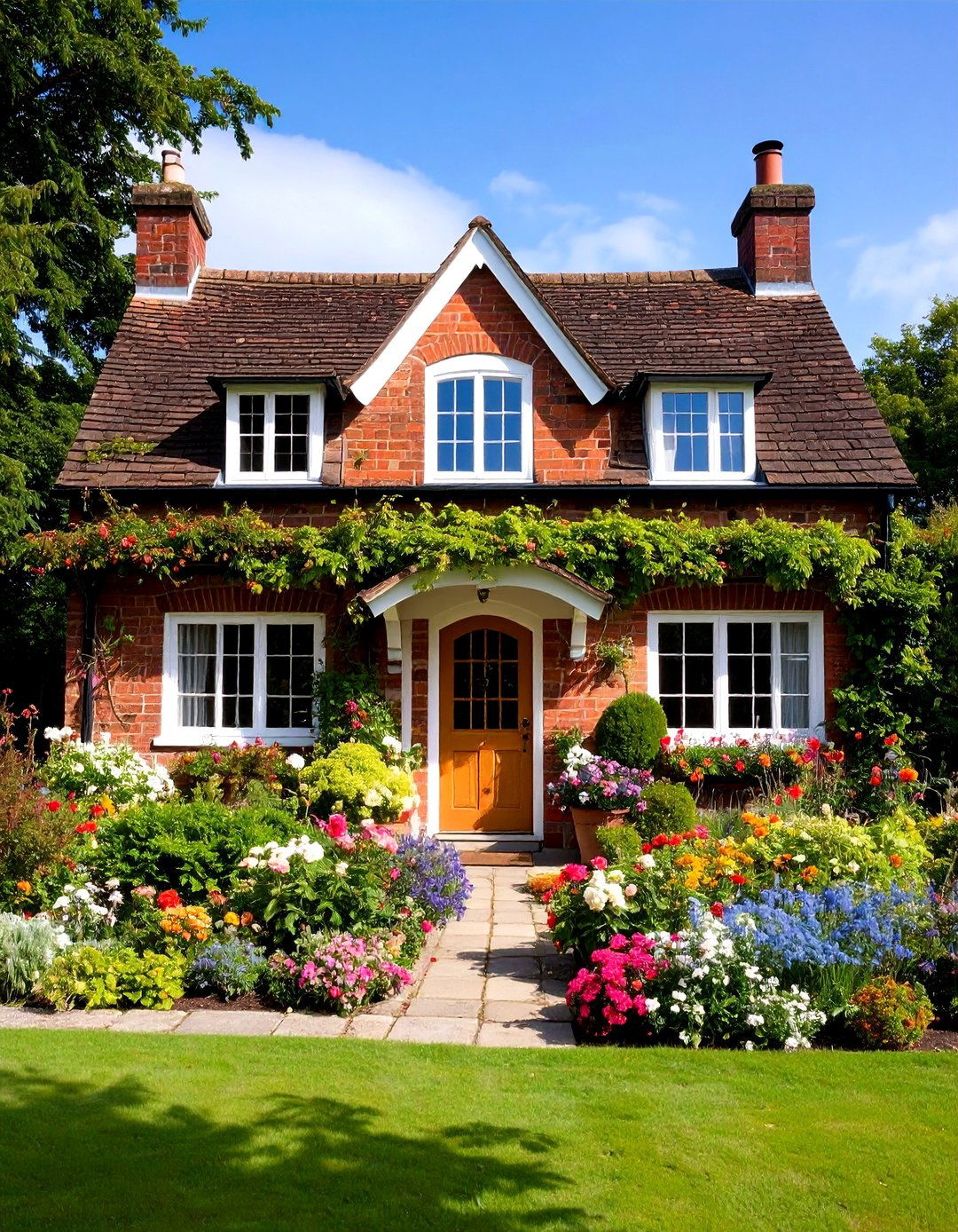 English Cottage Brick Houses with Stone Dormer Accents - 20 Brick Houses With Stone Accents