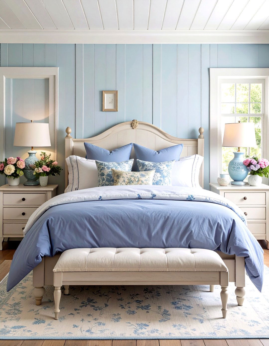English Cottage Light Blue Bedroom Romance - 20 Light Blue Bedroom Ideas