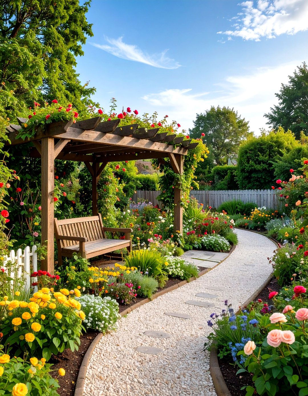 English Cottage Rose Garden - 20 Rose Garden Ideas