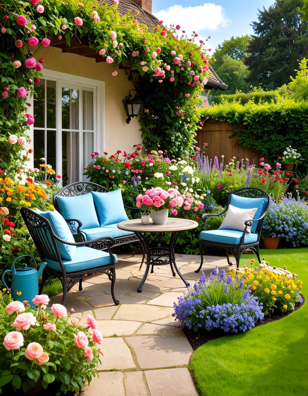 English Garden Terrace Design - 20 Terrace Design Ideas