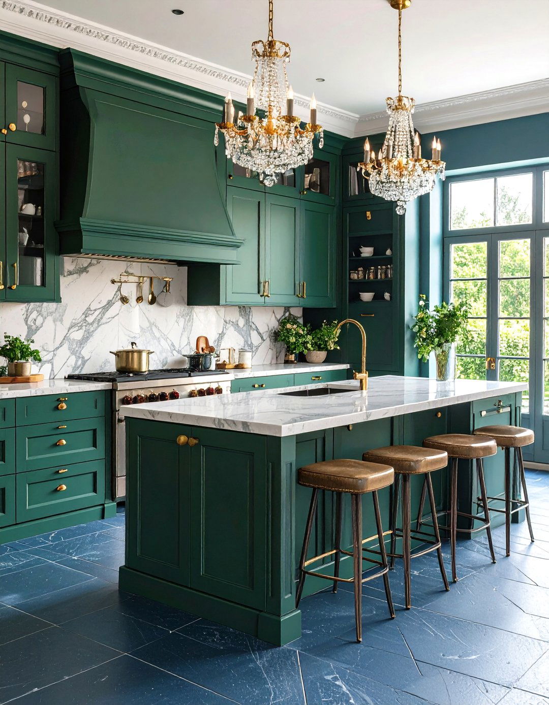 English Manor Kitchen with Slate Floors - 20 Kitchens With Slate Floors