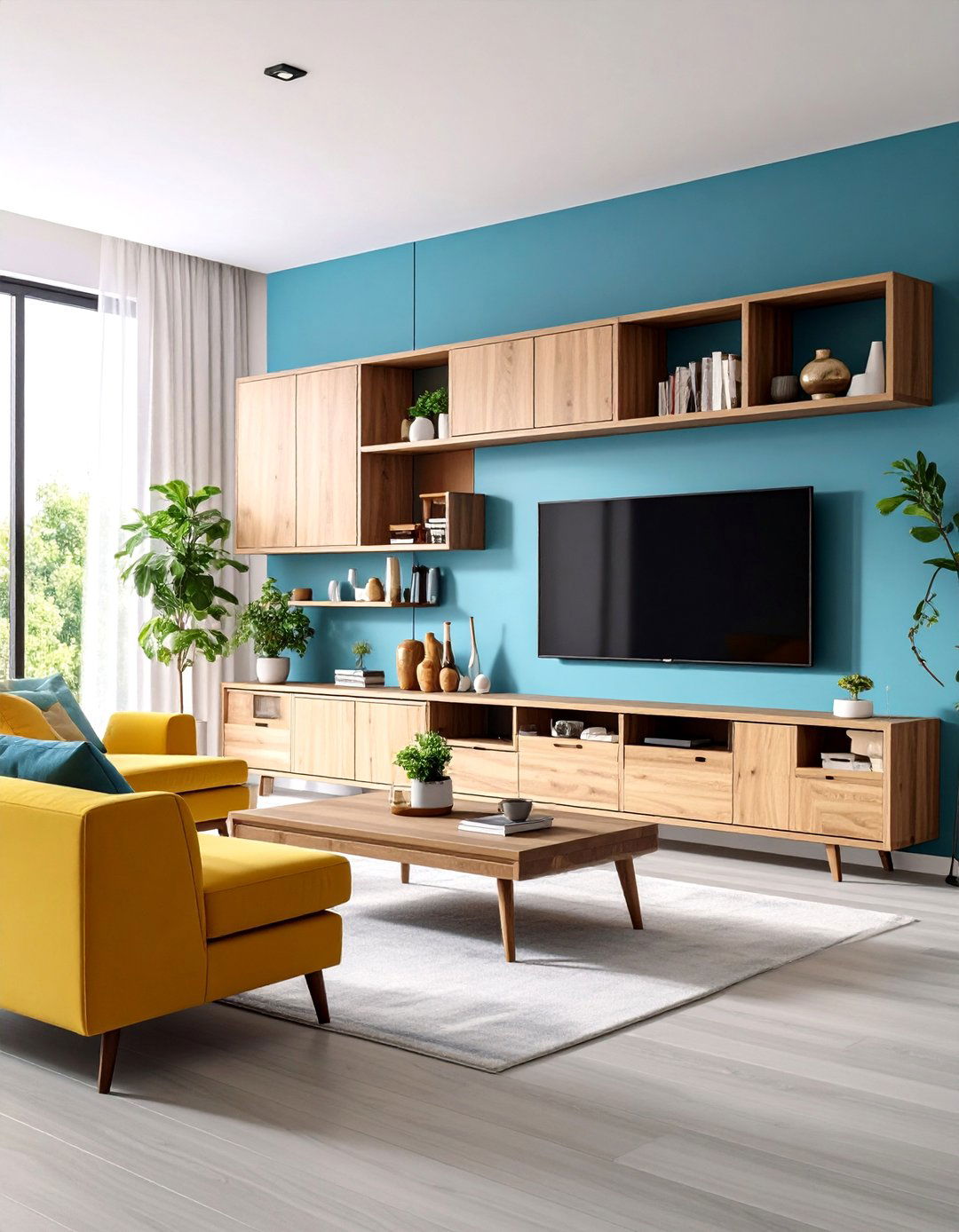 Entertainment Center Living Room Shelf Integration - 20 Living Room Shelf Ideas