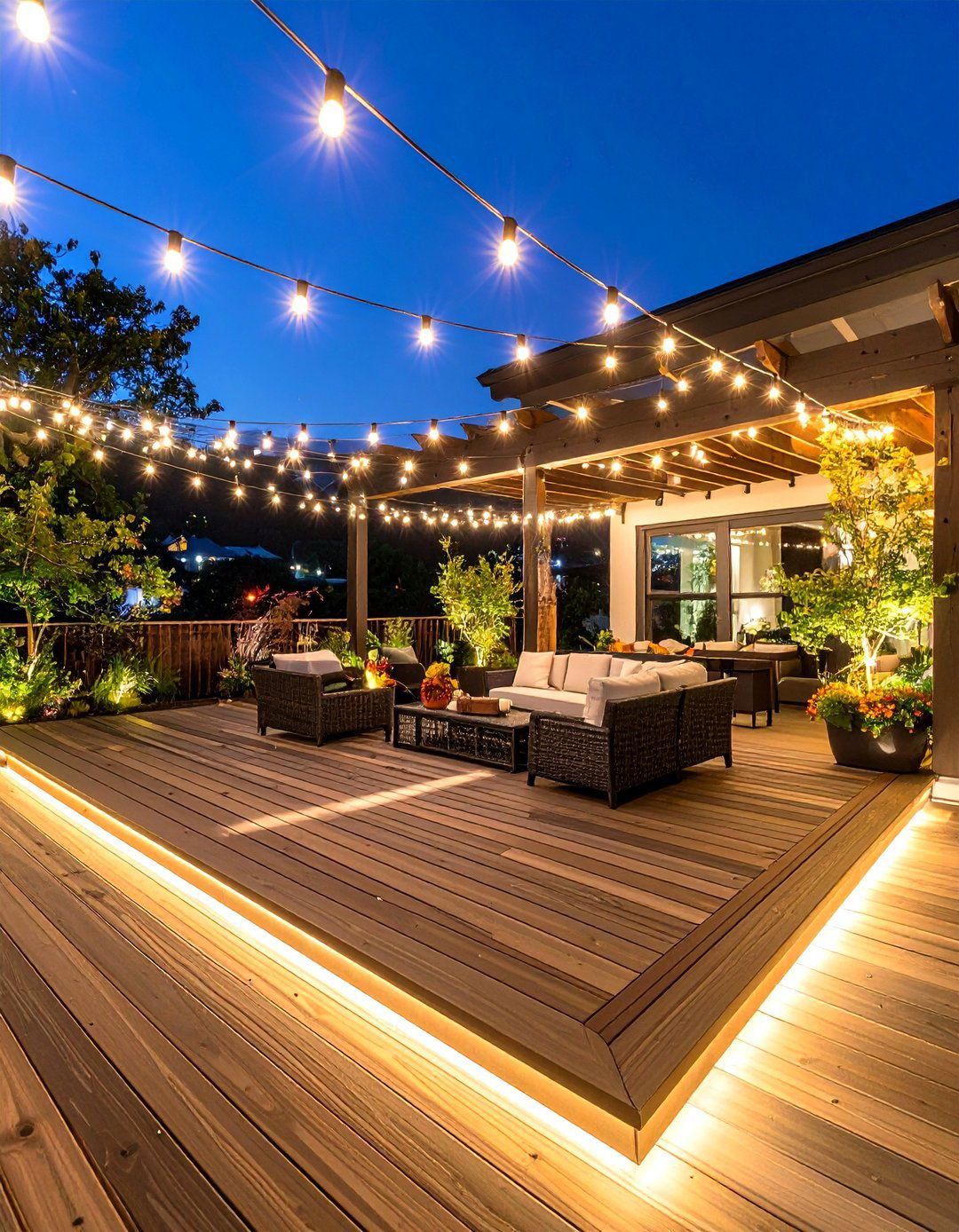 Entertainment Deck and Patio Landscape Lighting Zone - 20 Landscape Lighting Ideas