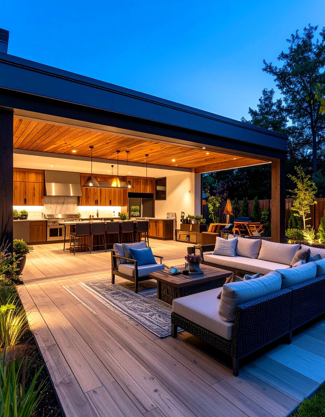 Entertainment Focused Patio Enclosure - 20 Patio Enclosure Ideas