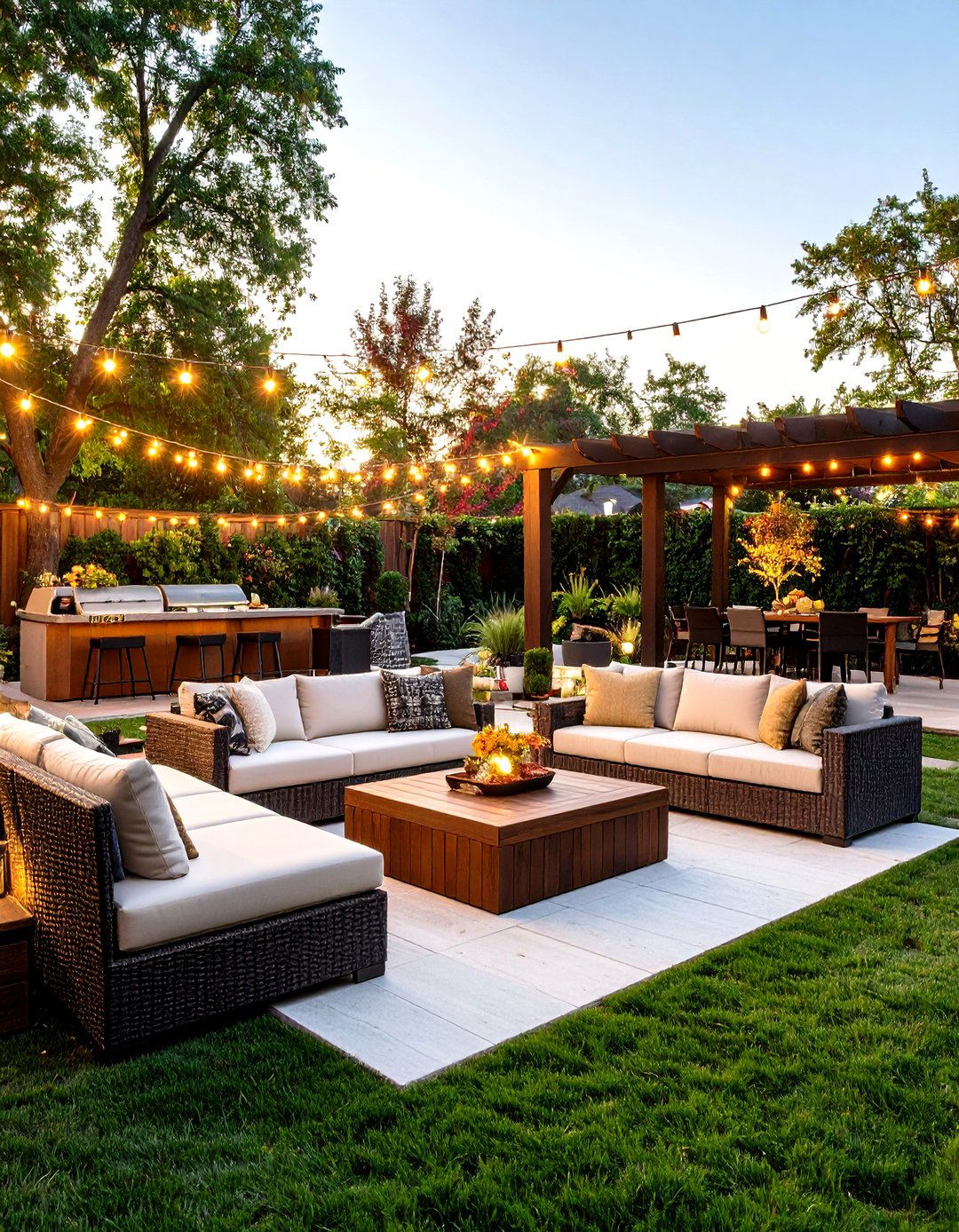 Entertainment Focused Patio Furniture Setup - 20 Patio Furniture Ideas