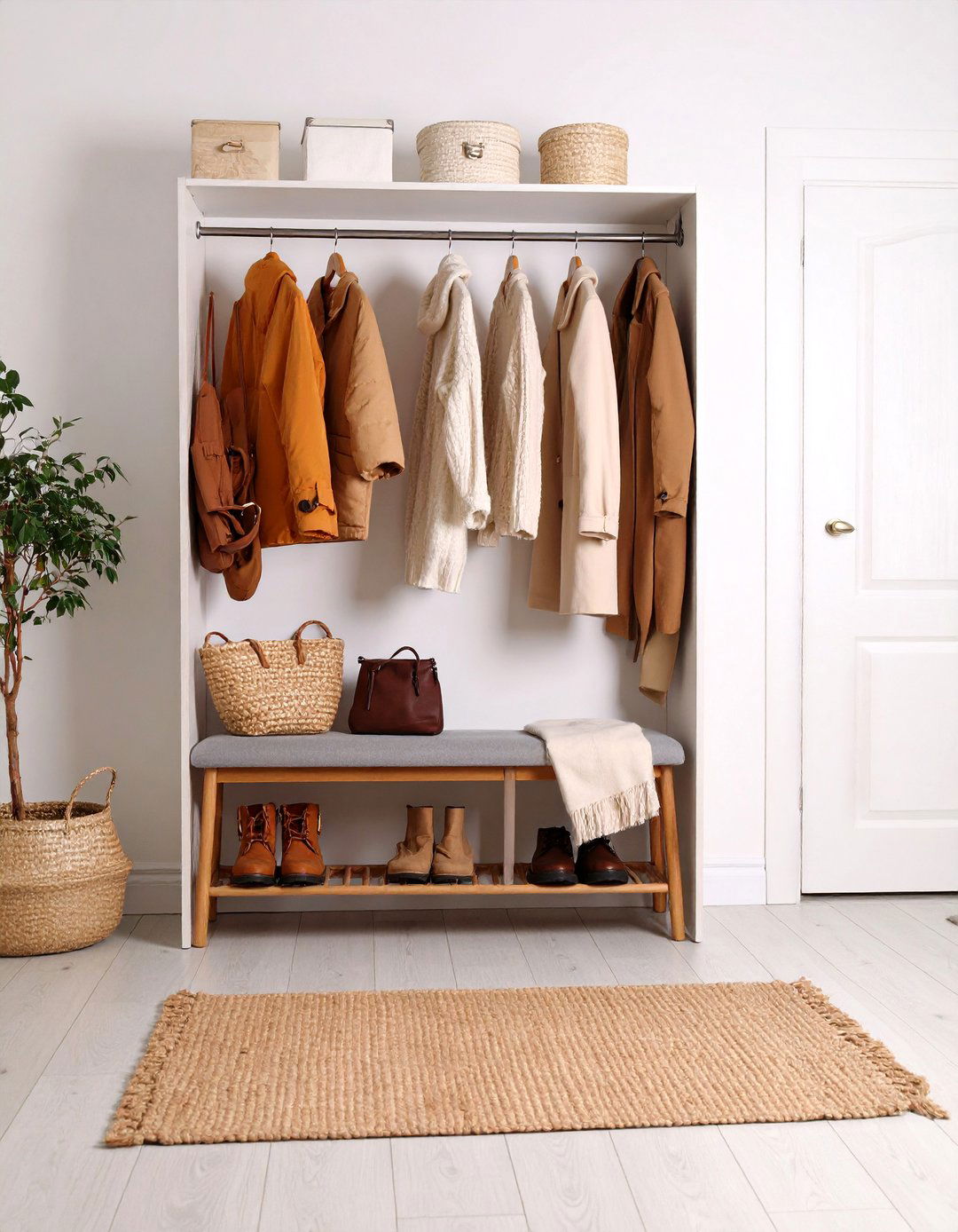 Entry Closet Built In Bench Storage - 20 Entry Closet Ideas