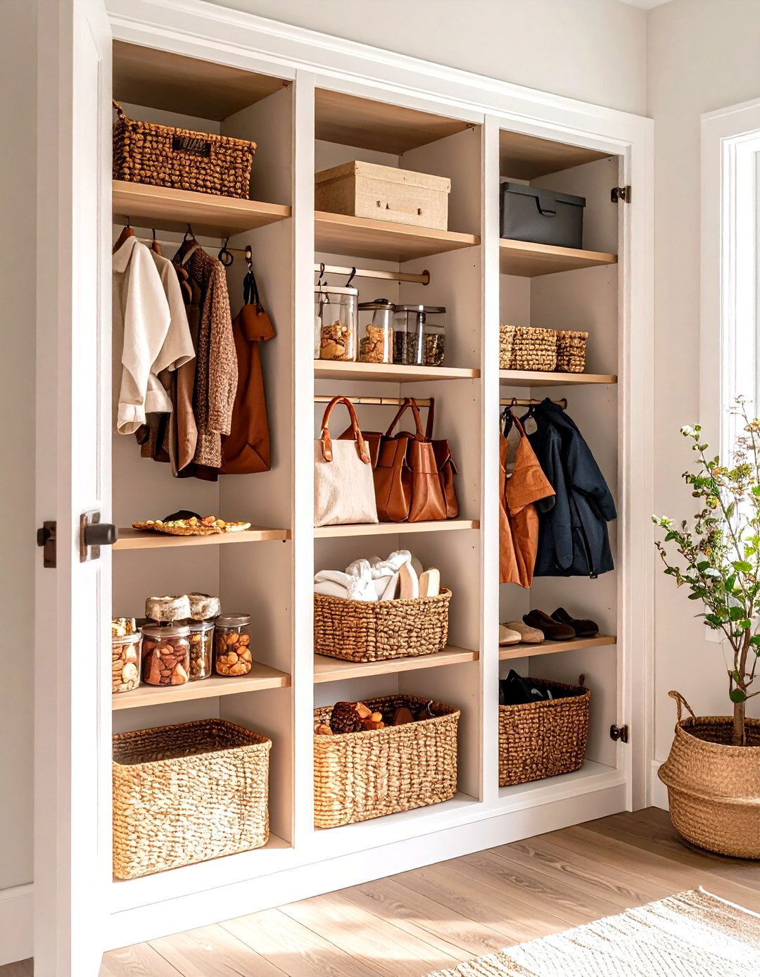 Entry Closet Door Mounted Storage - 20 Entry Closet Ideas