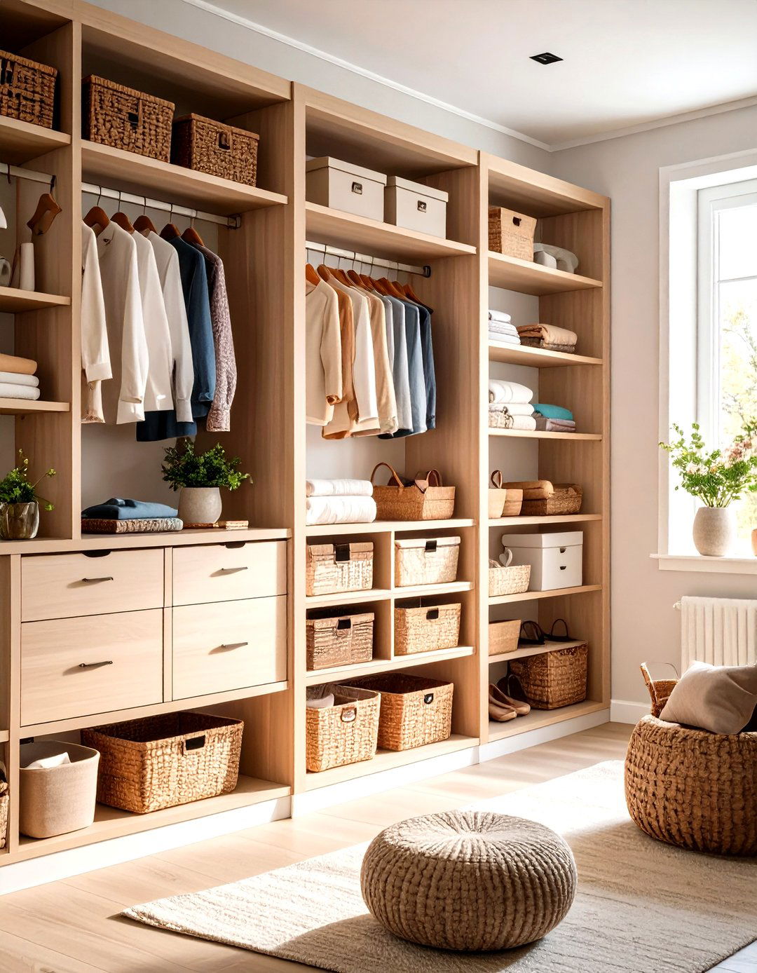 Entry Closet Open Shelving Display - 20 Entry Closet Ideas