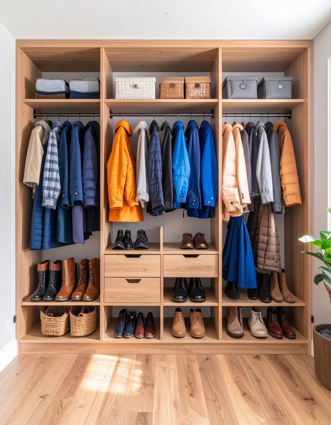 Entryway Closet Coat and Shoe Combo - 20 Entryway Closet Ideas