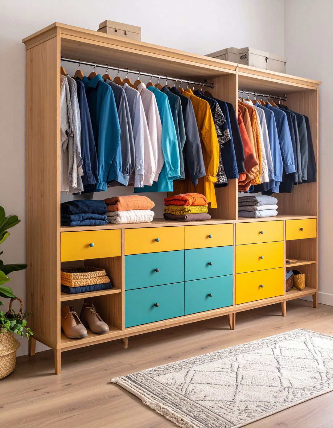Entryway Closet Console Table Integration - 20 Entryway Closet Ideas