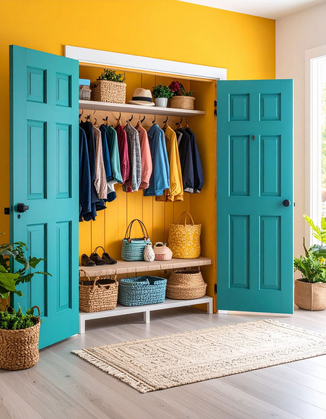 Entryway Closet Door Removal for Open Storage - 20 Entryway Closet Ideas