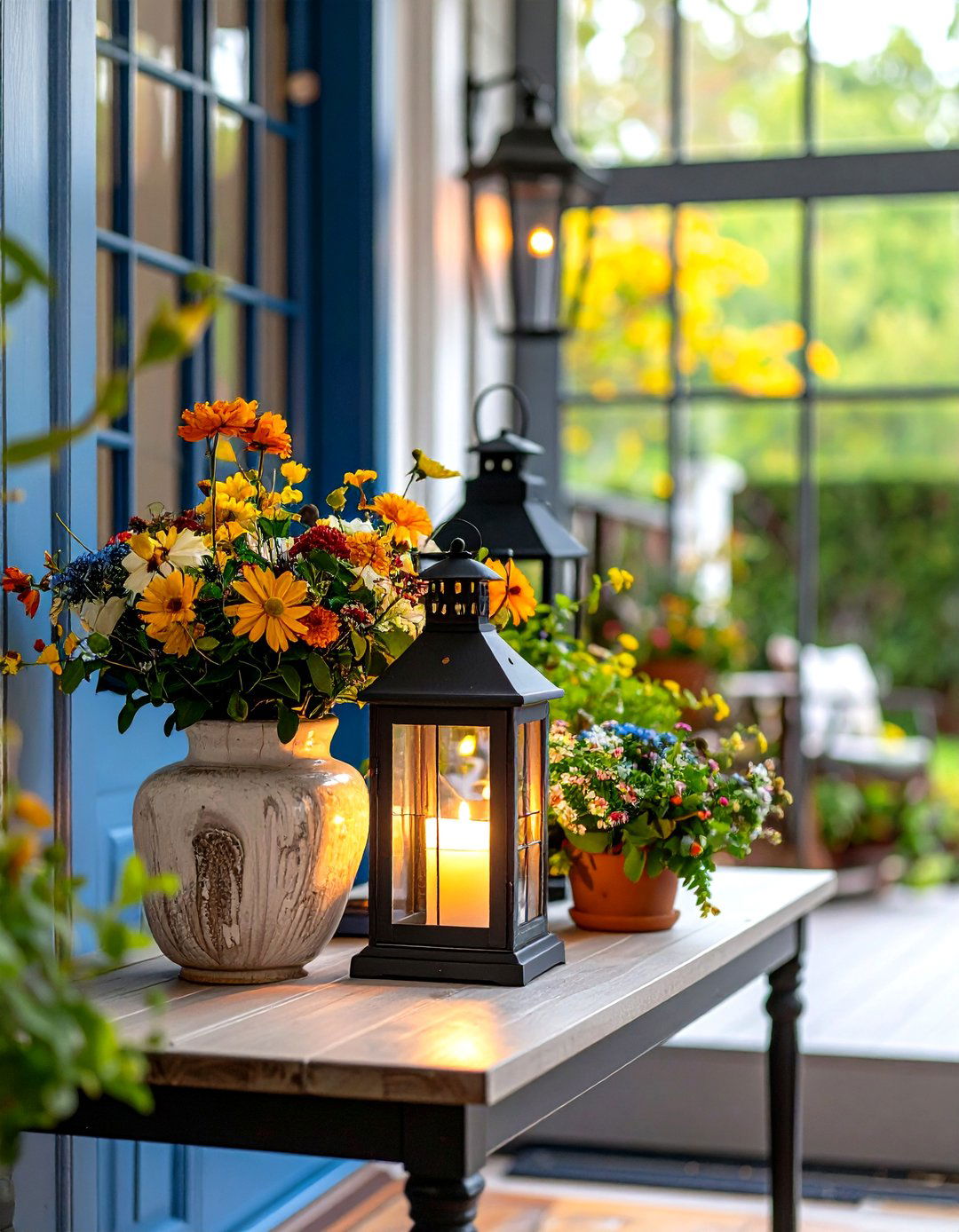 Entryway Lantern Welcome Display - 20 Lantern Decor Ideas
