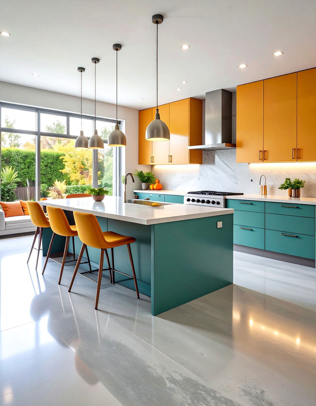 Epoxy Coated Concrete Floor Kitchen with High Performance - 20 Concrete Floor Kitchen Ideas