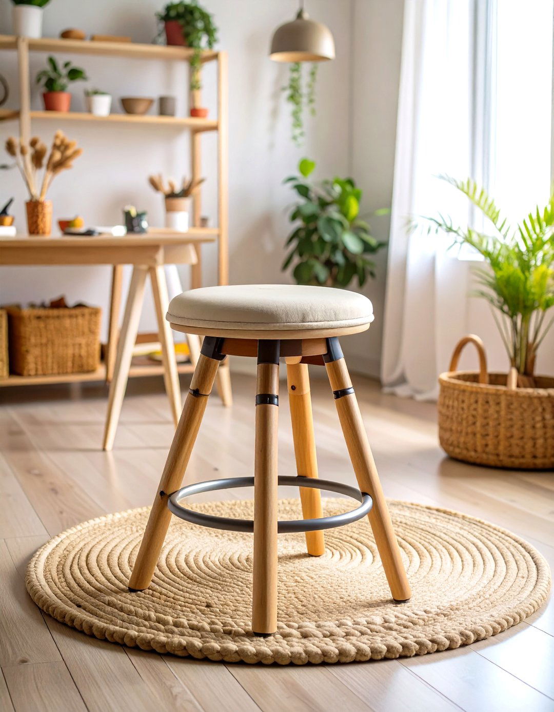 Ergonomic Adjustable Stool for Healthy Craft Sessions - 20 Craft Room Ideas