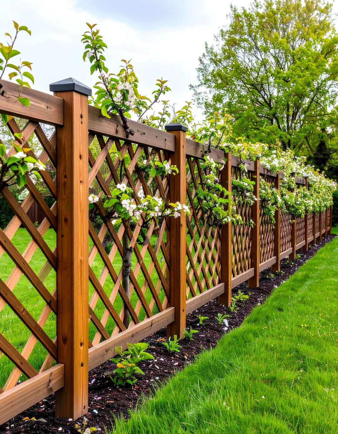 Espalier Fruit Tree Trellis Fence - 20 Garden Trellis Ideas