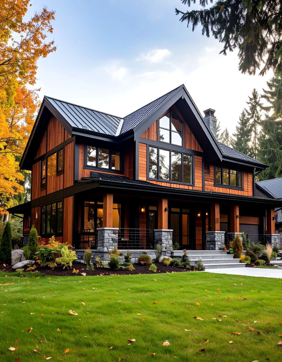 Espresso Board and Batten Warmth - 20 Dark Brown House With Black Trim