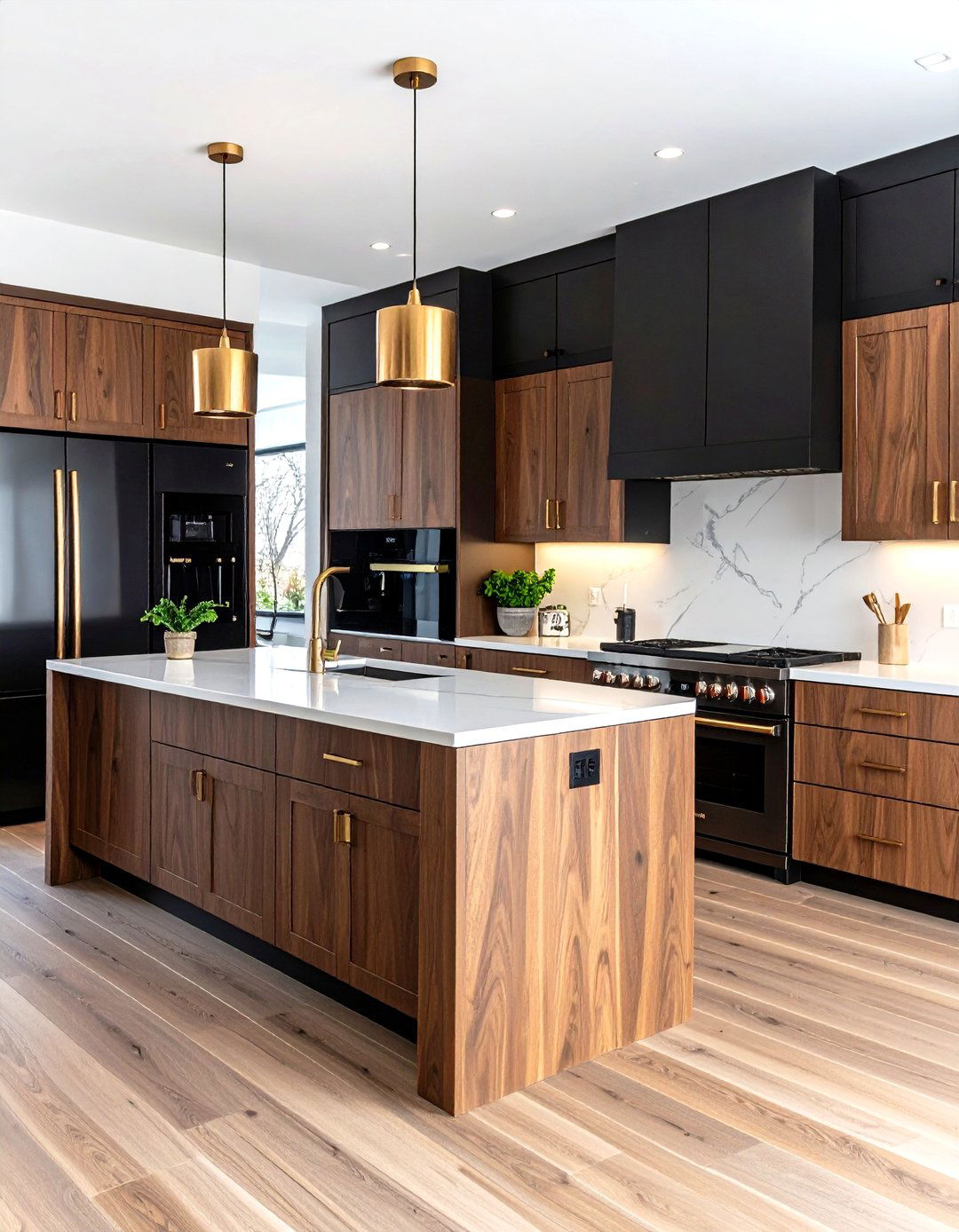 Espresso Cabinet Depth for Rich Kitchen Environments - 20 What Color Cabinets Go With Black Appliances