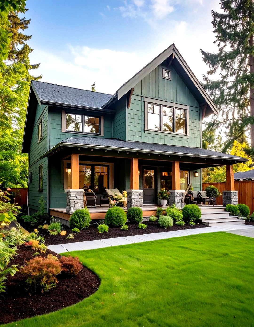 Eucalyptus Calm for Contemporary Cottages - 20 Green Exterior House Paint Ideas