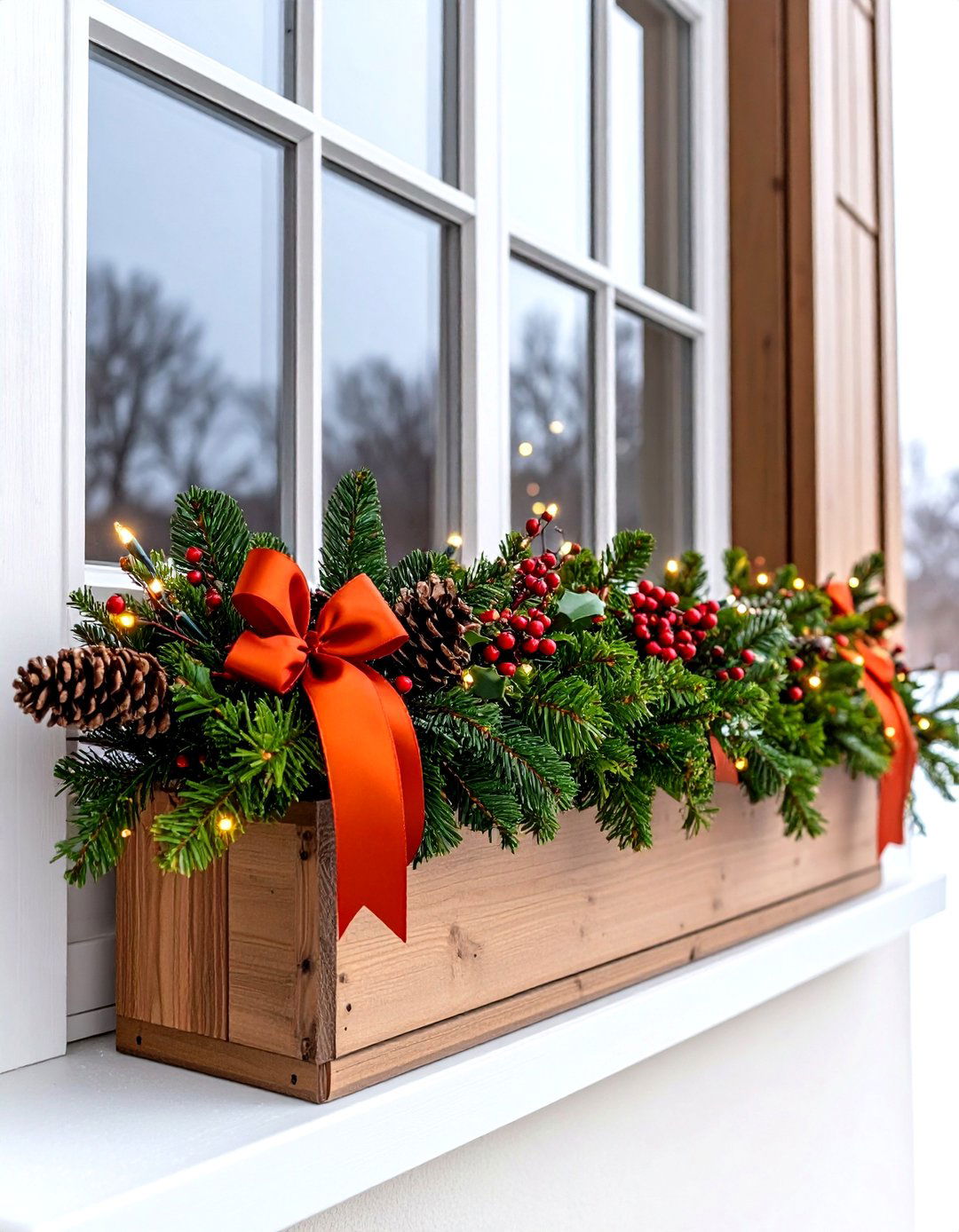 Evergreen Elegance Winter Box - 20 window box ideas