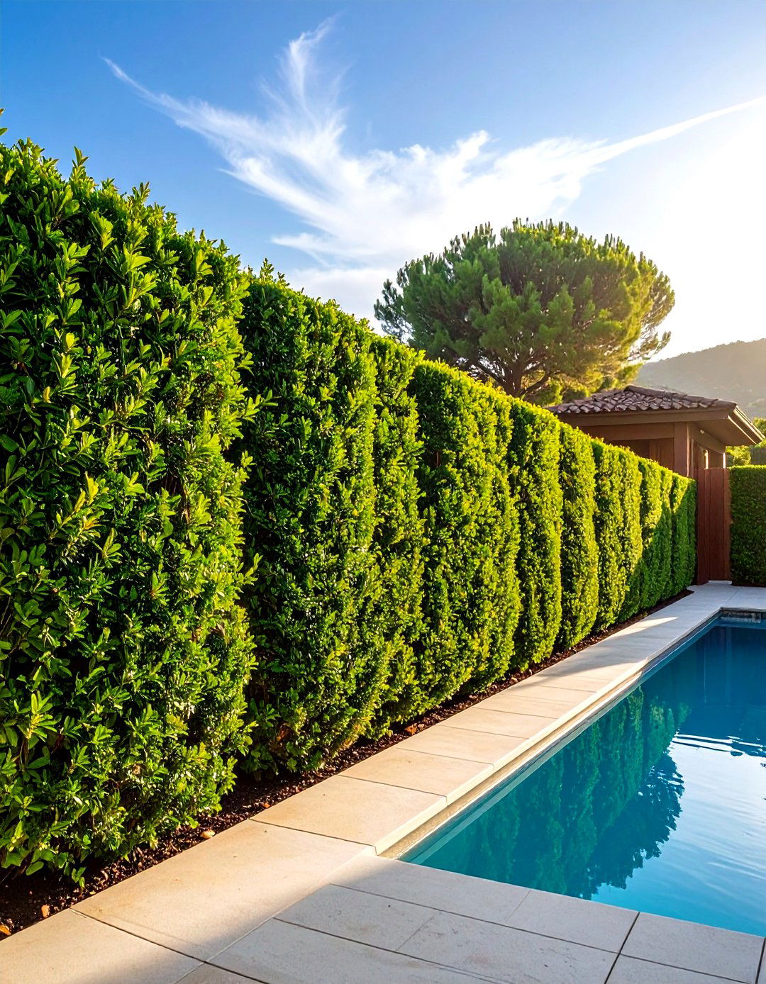 Evergreen Hedge Barriers - 20 Pool Privacy Ideas