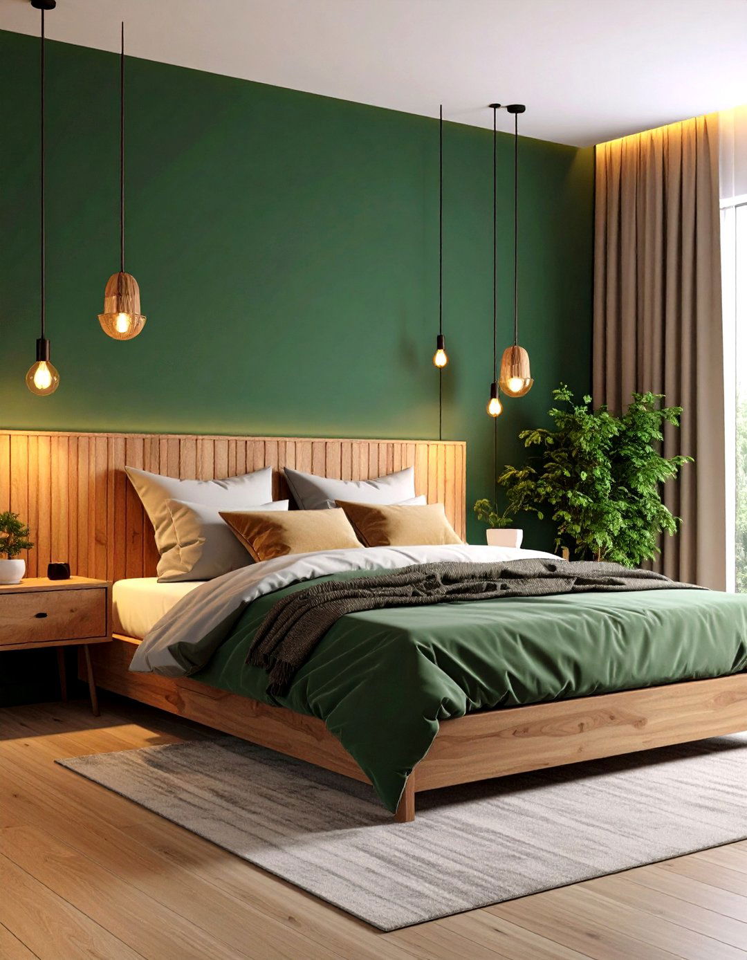 Evergreen Walls for Instant Canopy - 20 Forest Themed Bedroom Ideas