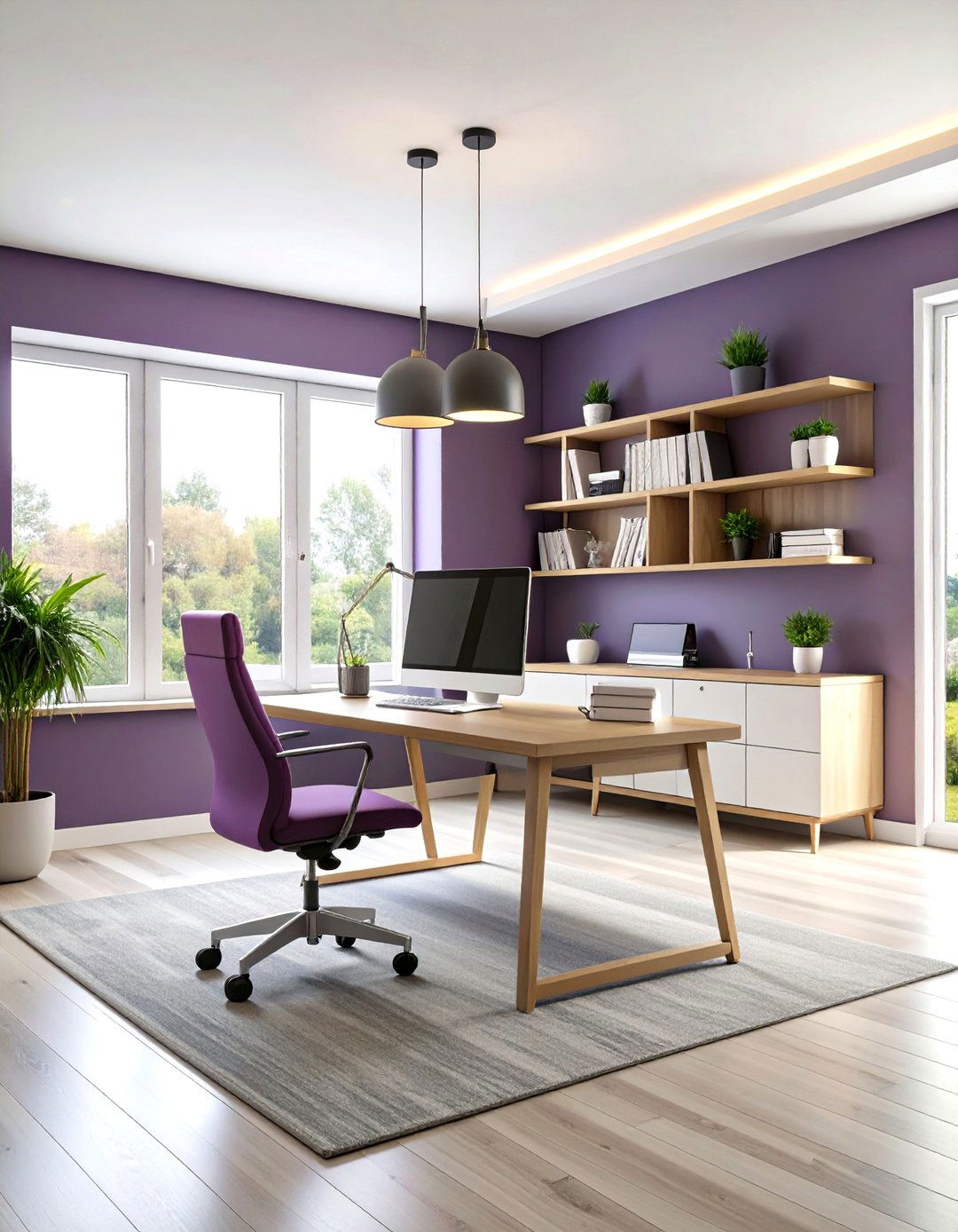 Excalibur Gray Subtle Home Office Paint Color - 20 Home Office Paint Colors