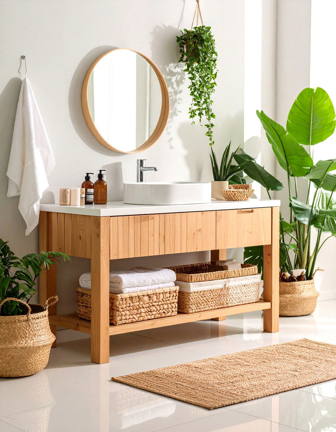 Exotic Hardwood Wood Bathroom Vanity - 20 Wood Bathroom Vanity Ideas