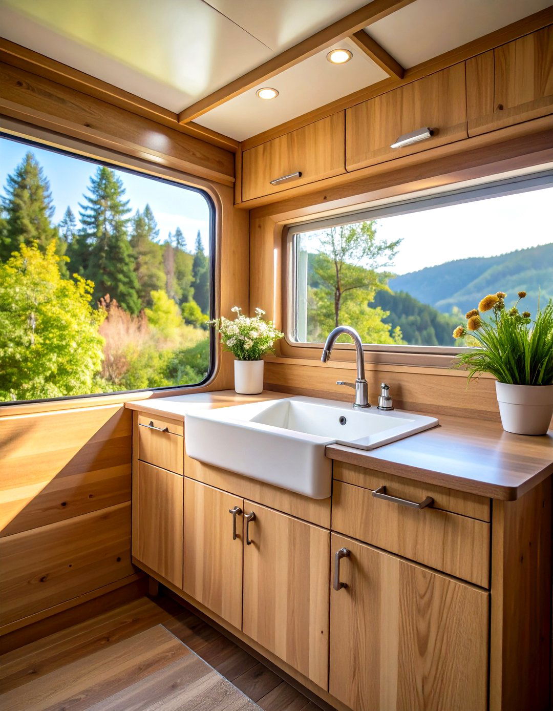 Expand Your Corner with Space Saving Sinks or Vanities - 20 Small Rv Bathroom Ideas