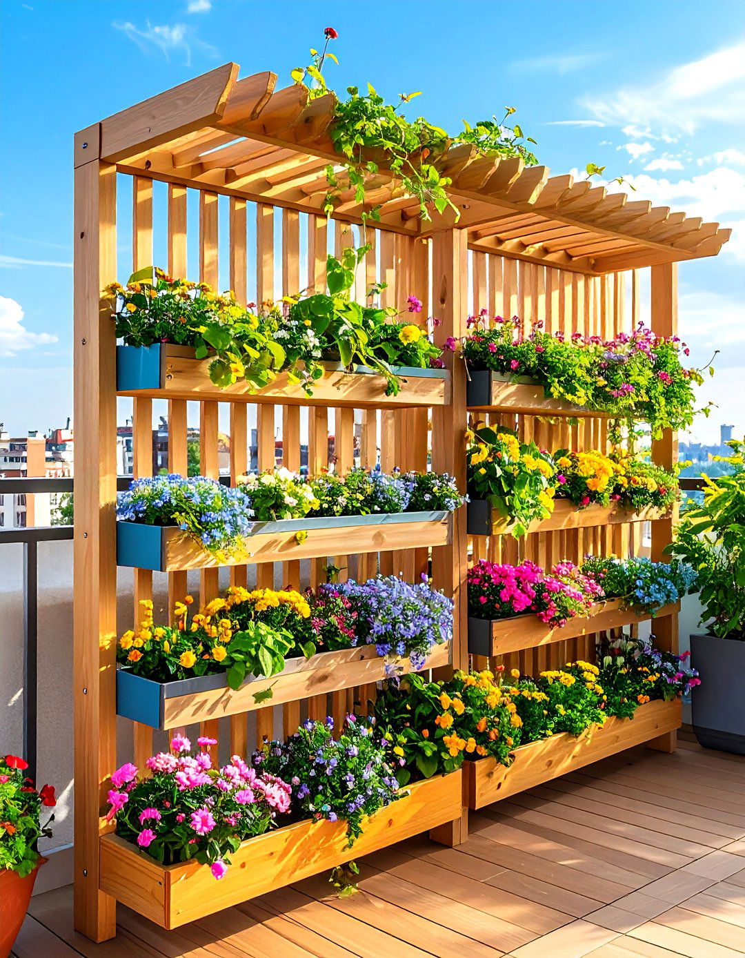 Expandable Balcony Trellis for Flexible Spaces - 20 Balcony Trellis Ideas