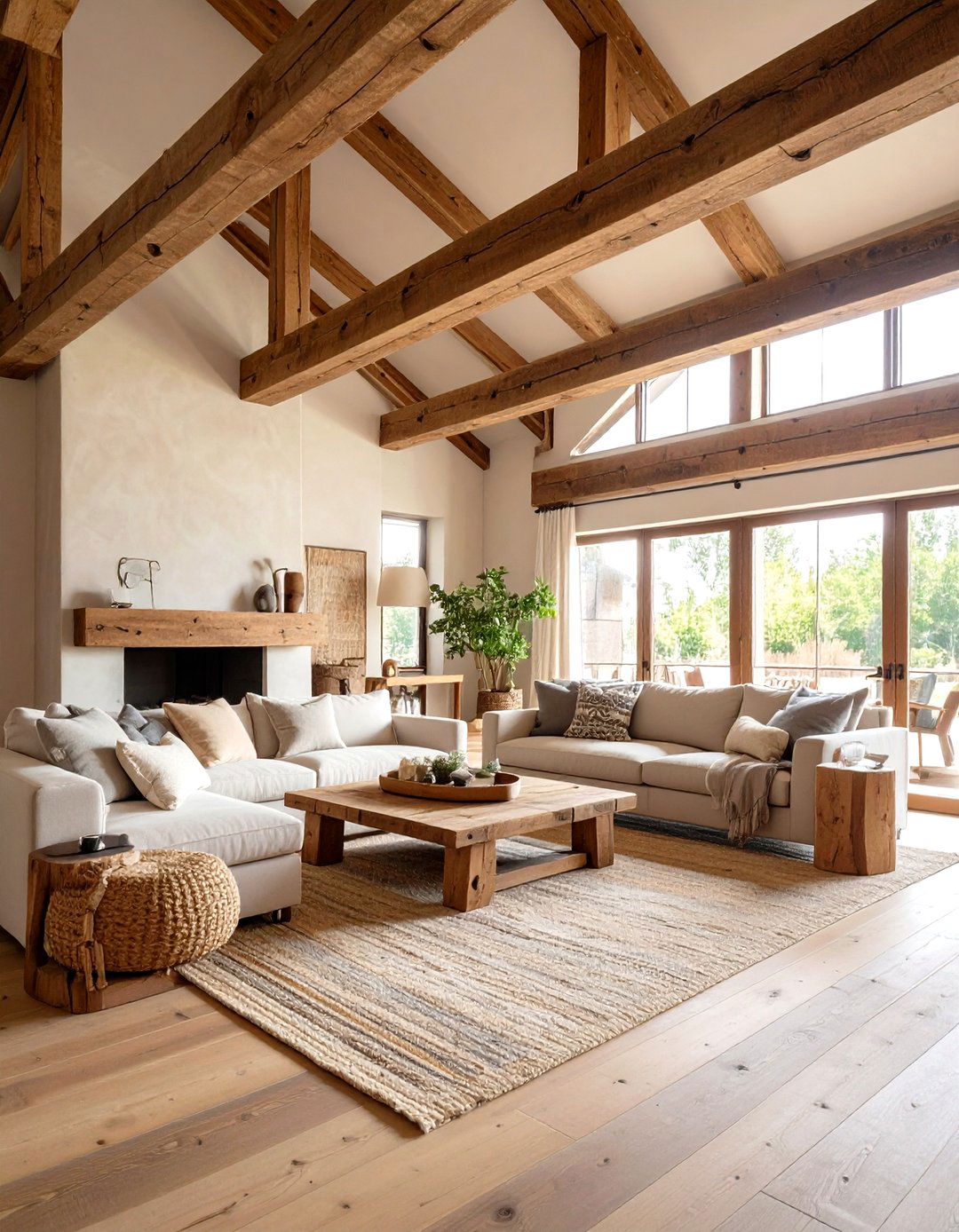 Expose Wooden Ceiling Beams - 20 Southwestern Living Room Ideas