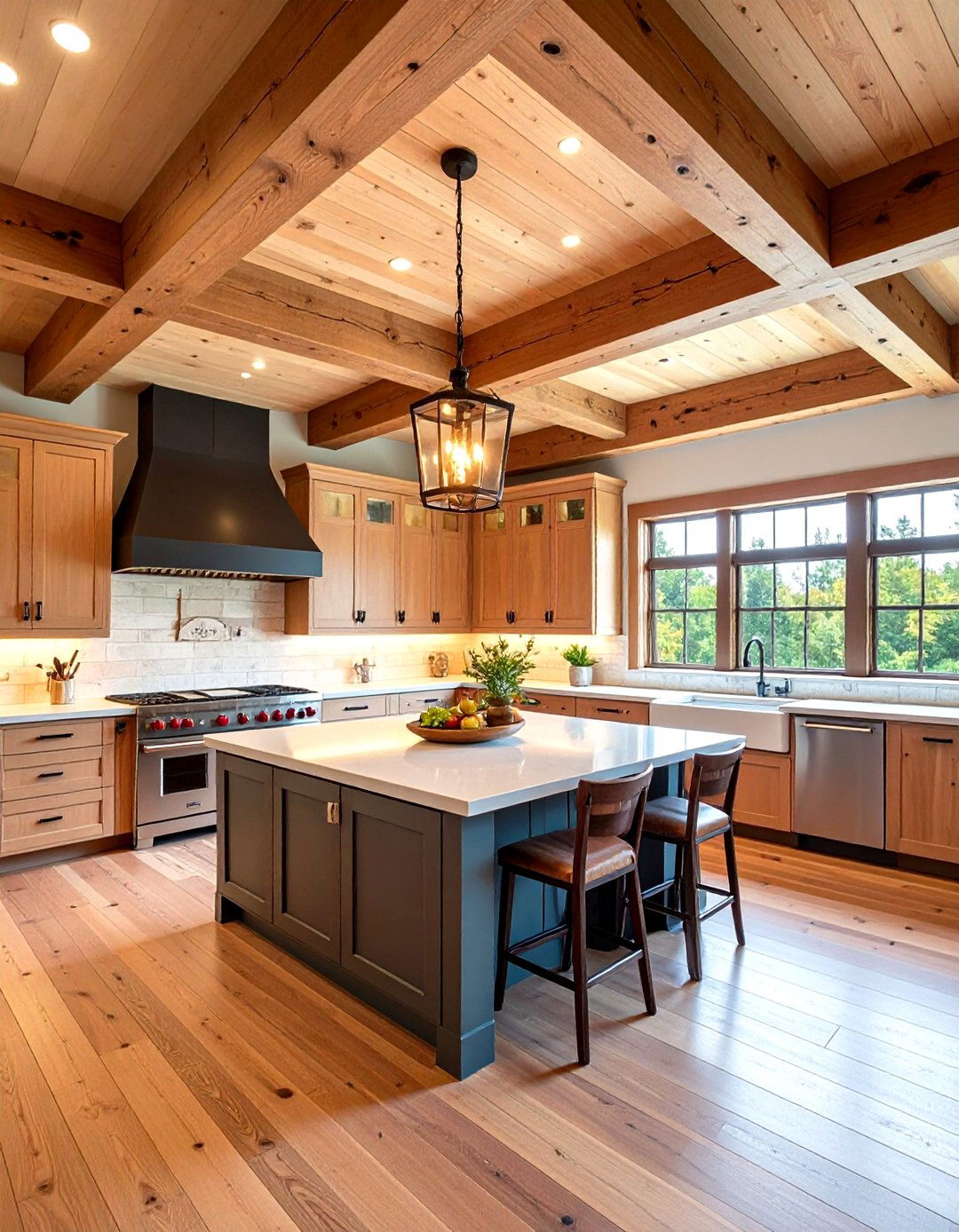 Exposed Beam Plywood Ceiling Design - 20 Plywood Ceiling Ideas