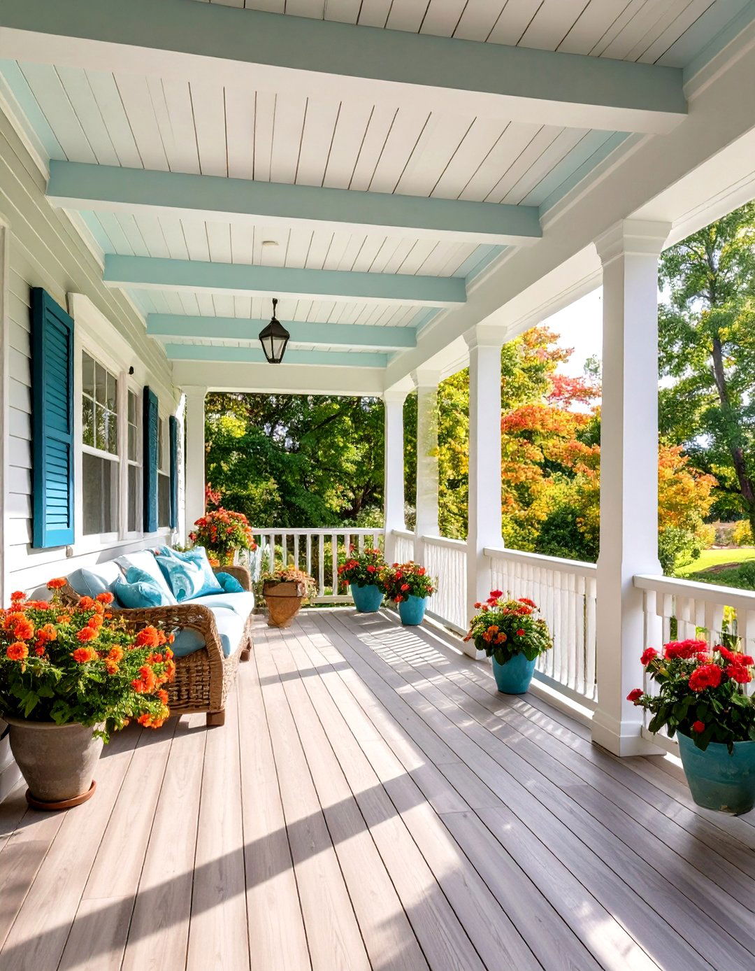 Exposed Beam Vinyl Ceiling for Added Dimension - 20 Vinyl Porch Ceiling Ideas