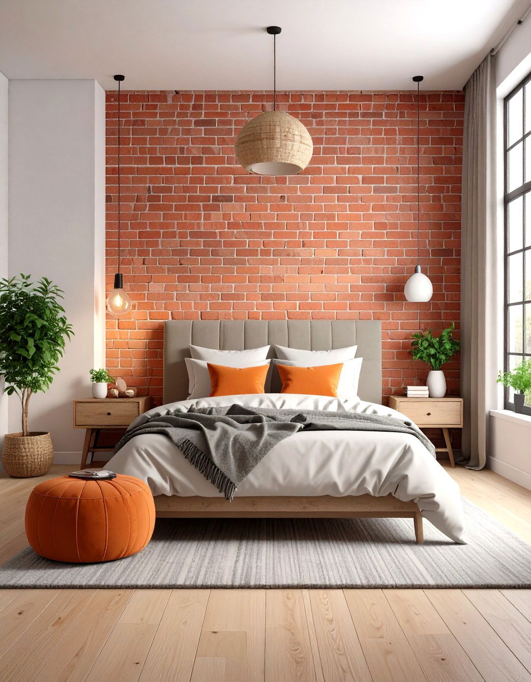 Exposed Brick Adds Raw Character to the Bedroom - 20 Hipster Bedroom Ideas