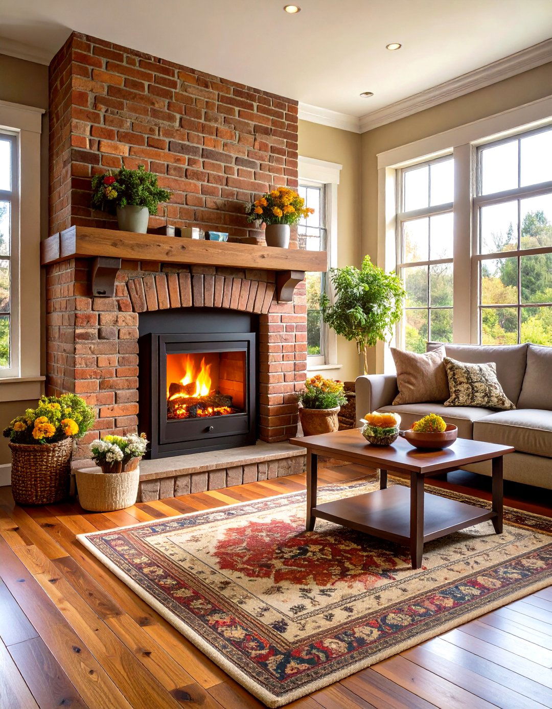 Exposed Brick Wood Stove Surround - 20 Wood Stove Surround Ideas