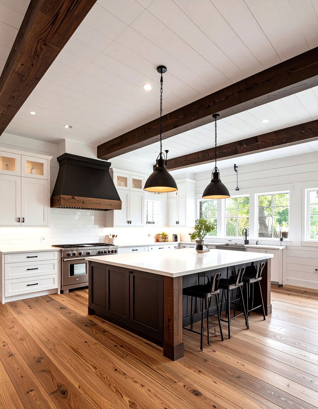 Exposed Ceiling Beams Add Architectural Weight - 20 Farmhouse Decor Ideas