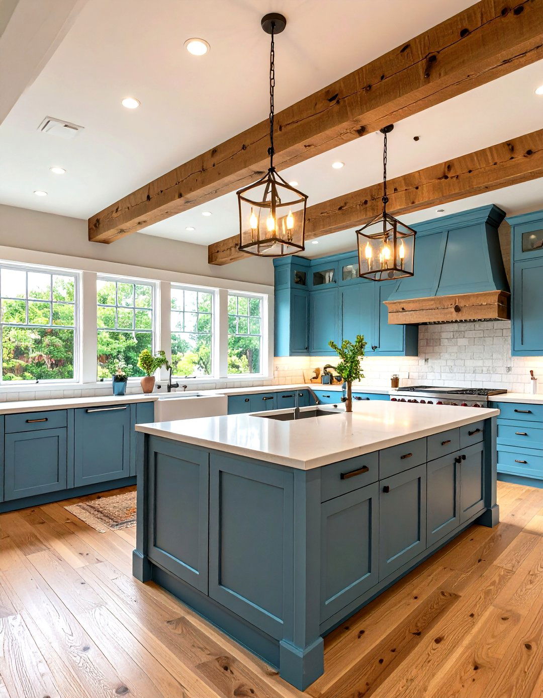 Exposed Ceiling Beams Anchor Vertical Volume - 20 Craftsman Kitchen Ideas